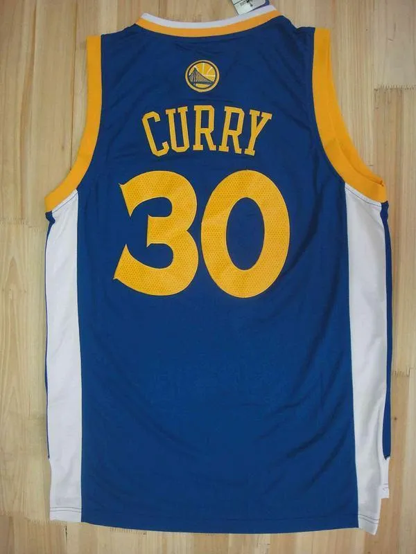 Men 30 Stephen Curry Jersey Blue Golden State Warriors Jersey Swingman