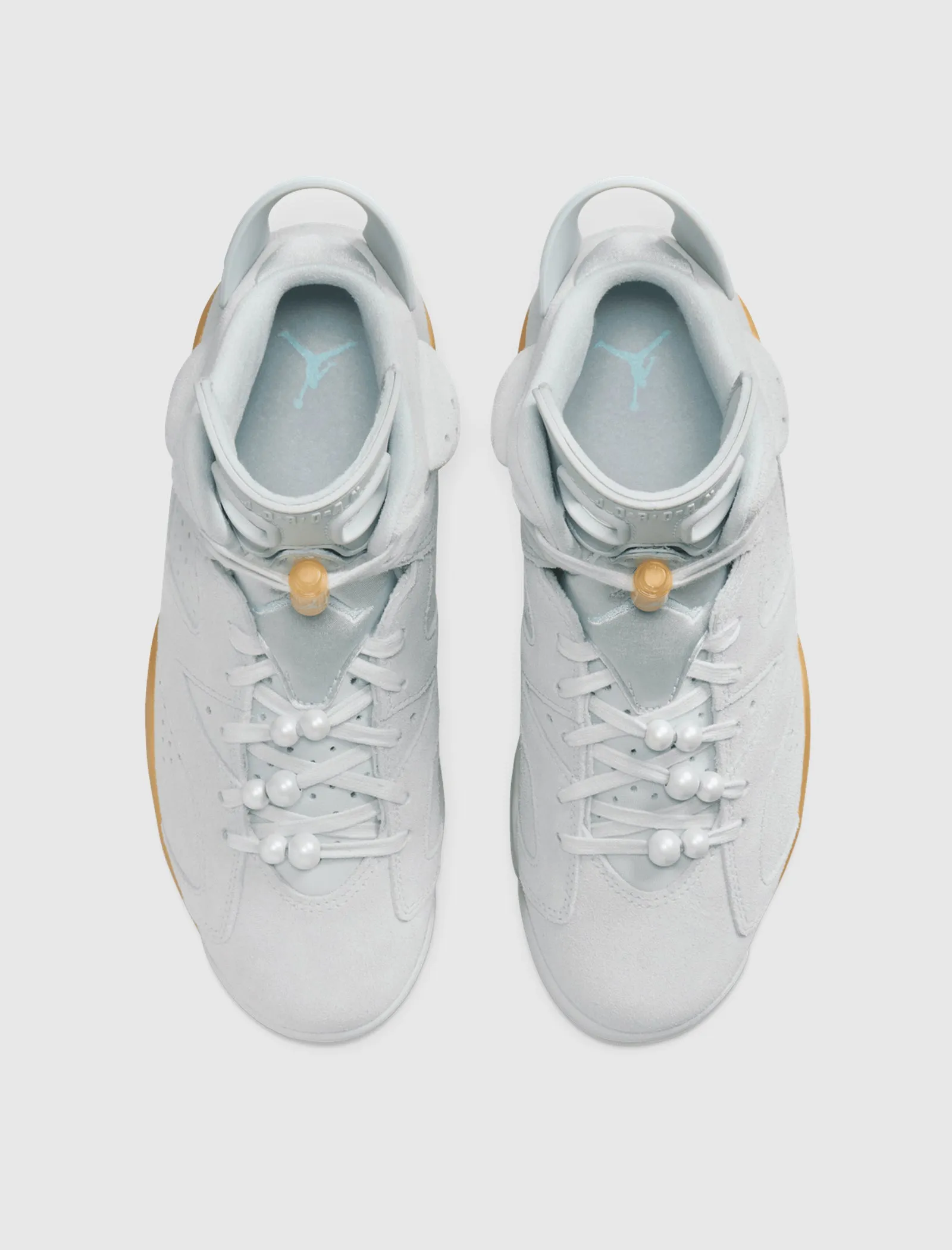 WOMEN'S AIR JORDAN 6 RETRO "PURE PLATINUM/GLACIER BLUE/ METALLIC GOLD"